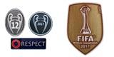 2017 UCL Champions & Honor 12 Cups & Respect & 2017 Club World Cup Badges