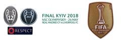 2017 UCL Champions & FINAL KYIV 2018 REAL MADRID VS LIVERPOOL & Honor 12 & Respect & 2017 CWC Badges